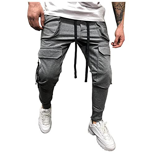 RTRDE Mens Fashion Cargo Pants Lightweight Tactical Joggers Stretch Hiking Casual Workout Trousers Work Pants - 1