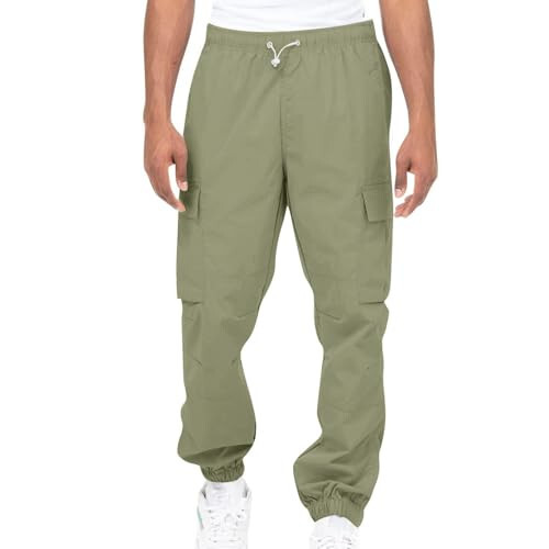 RTRDE Men's Tactical Cargo Pants Casual Hiking Joggers Pant Drawstring Outdoor Trousers with Pockets Work Pants, S-5XL - 4