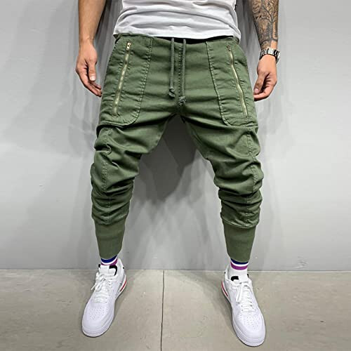 RTRDE Men's Tactical Pants Casual Hiking Military Cargo Joggers Lightweight Outdoor Athletic Workout Trousers - 5