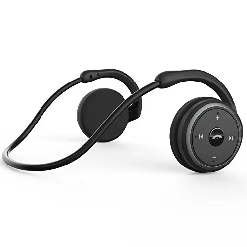 RTUSIA Small Bluetooth Headphones Wrap Around Head - Sports Wireless Headset with Built in Microphone and Crystal-Clear Sound, Foldable and Carried in The Purse, and 12-Hour Battery Life, Black - 1