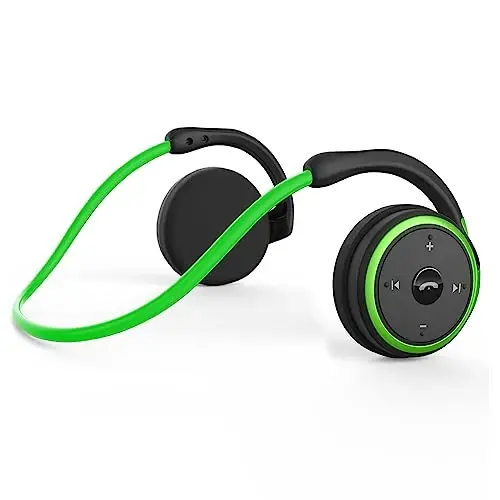 RTUSIA Small Bluetooth Headphones Wrap Around Head - Sports Wireless Headset with Built in Microphone and Crystal-Clear Sound, Foldable and Carried in The Purse, and 12-Hour Battery Life, Black - RTUSIA