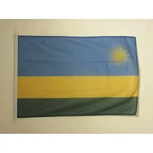 Rwanda NAUTICAL Flag 18'' x 12'' - Rwandese flags 30 x 45 cm. - Banner 12x18 in for boat - AZ FLAG 
