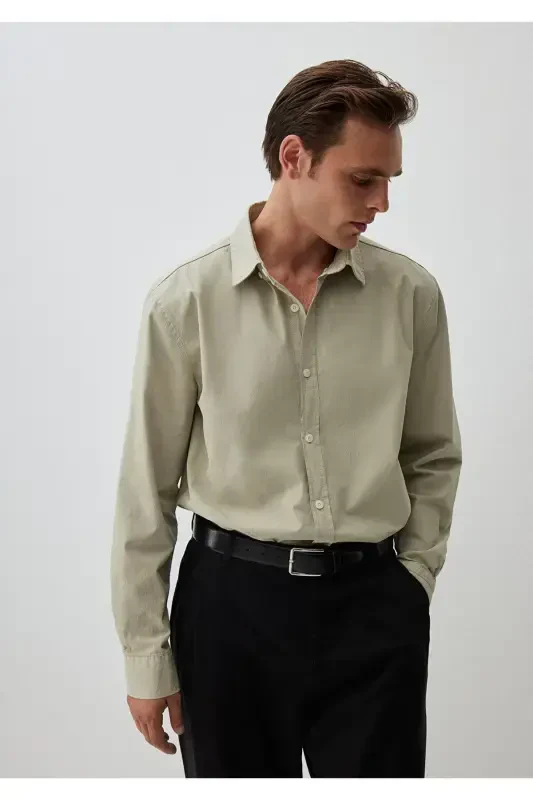 Рубашка цвета хаки Regular Fit / Normal Kesim 0211126-701 - 5