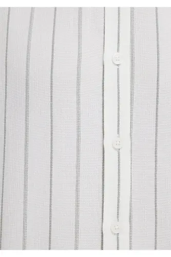 Рубашка цвета хаки в полоску Regular Fit / Normal Kesim 021 - 8