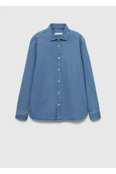 Рубашка из денима прямого кроя - 3