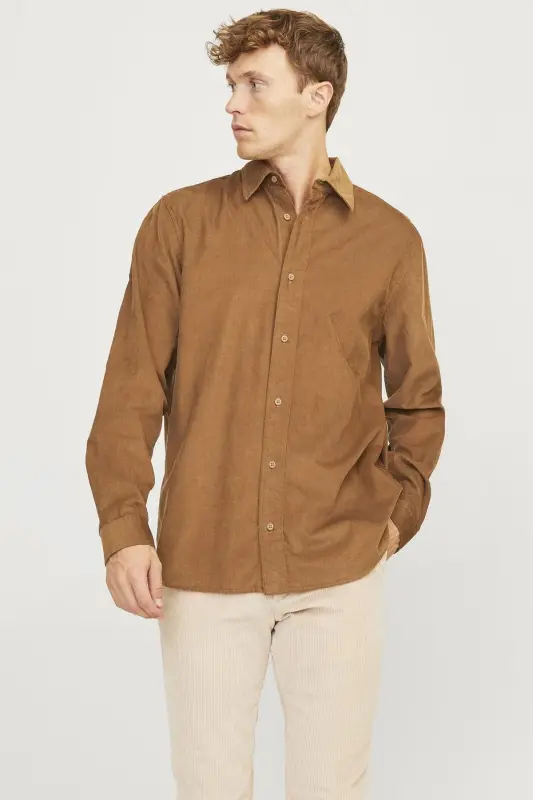 РУБАШКА ИЗ КОРДУРОЯ JPRCCREGENT L/S Nuthatch - JACK & JONES