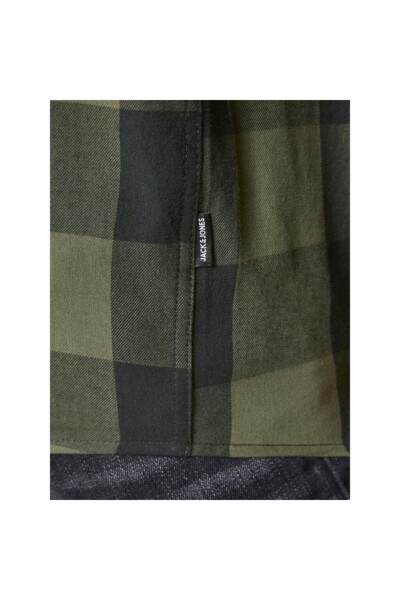 Рубашка из твила в клетку с длинным рукавом - 8