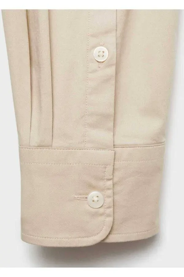 Рубашка из хлопка свободного кроя - 6