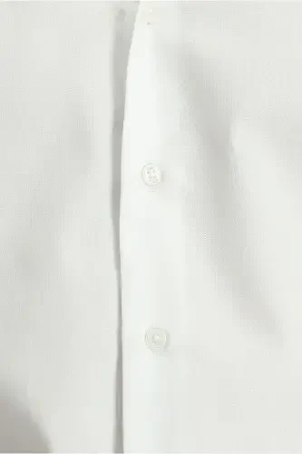 Рубашка классическая хлопковая, узкого кроя, с длинным рукавом, Slim Fit - 5