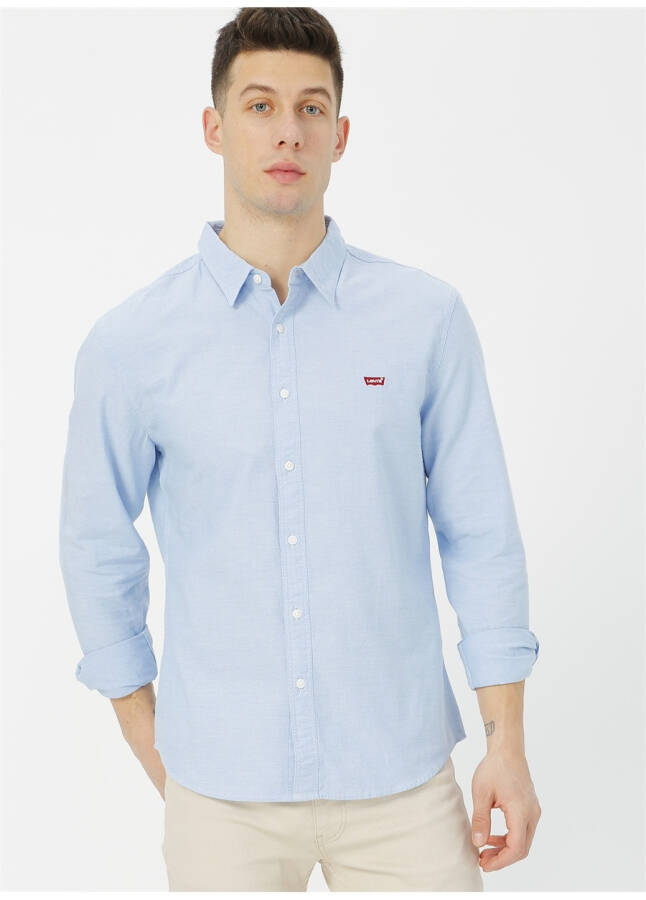 Рубашка мужская Levi's 86625-0005 Ls Battery Shirt Slim синяя - 8