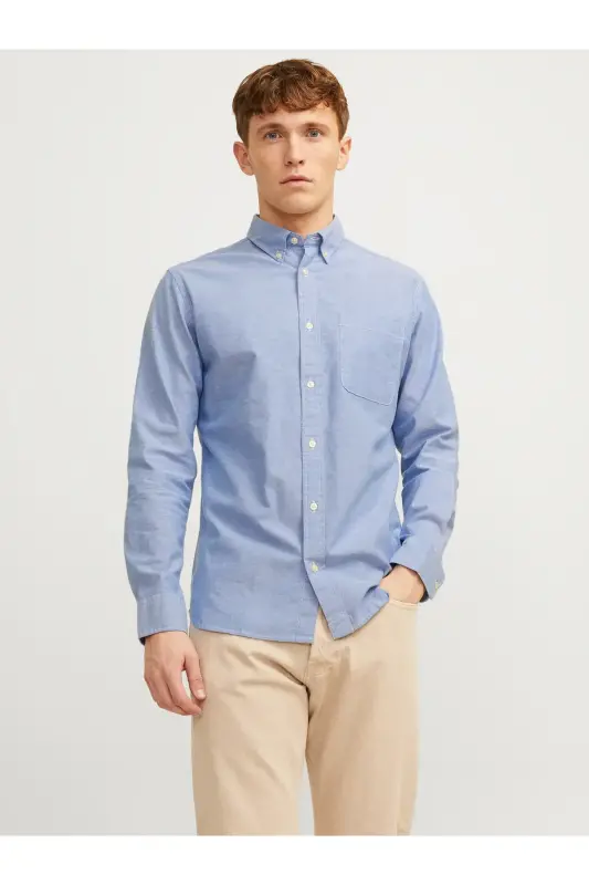 РУБАШКА ОКСФОРД JPRBROOK L/S NOOS - JACK & JONES