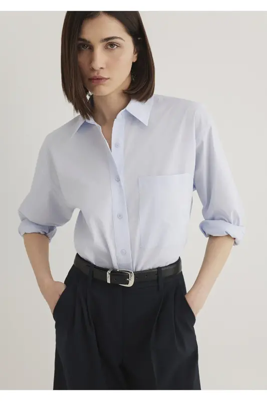 Рубашка oversize / свободного кроя 1211006-70776 - 1