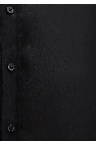 РУБАШКА С ДЛИННЫМ РУКАВОМ Чёрный - 7