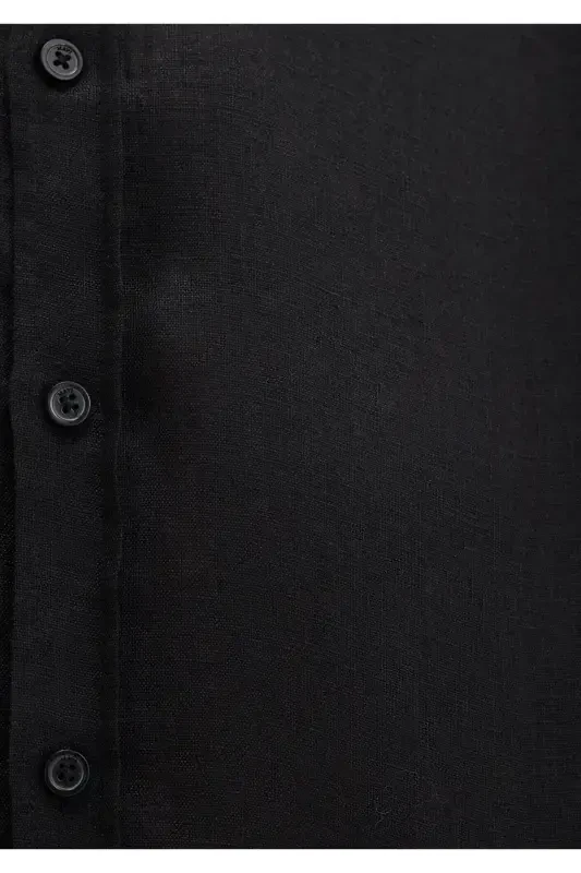 РУБАШКА С ДЛИННЫМ РУКАВОМ Чёрный - 7