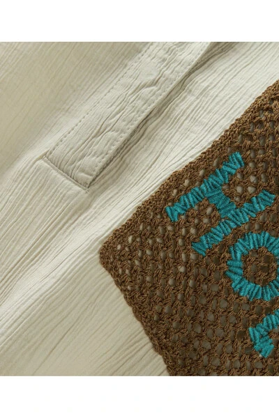 Рубашка с контрастными карманами - 4