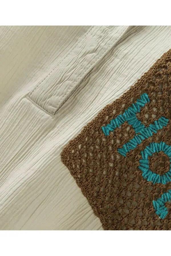 Рубашка с контрастными карманами - 4