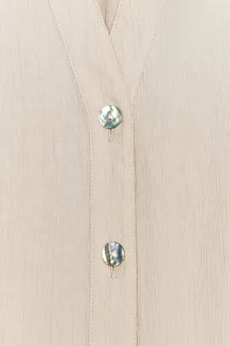 РУБАШКА С КОРОТКИМ РУКАВОМ-Песок - 7