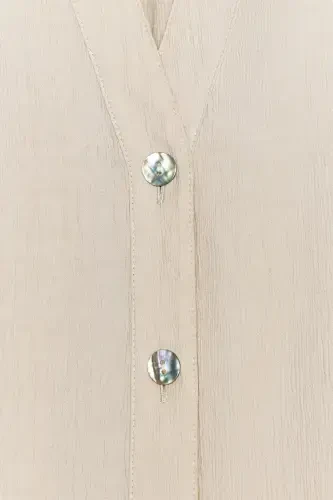 РУБАШКА С КОРОТКИМ РУКАВОМ-Песок - 7