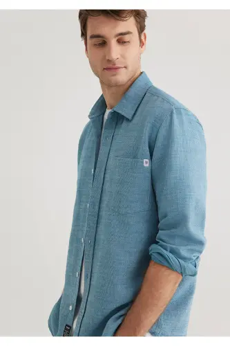 Рубашка Slim Fit / Узкий Крой 0211383-70735-Синий - 1