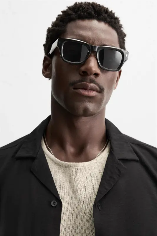 РУБАШКА СВОБОДНОГО КРОЯ-Черный - 5