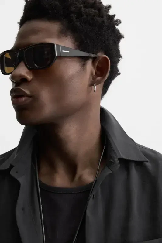 РУБАШКА СВОБОДНОГО КРОЯ - Черный - 7