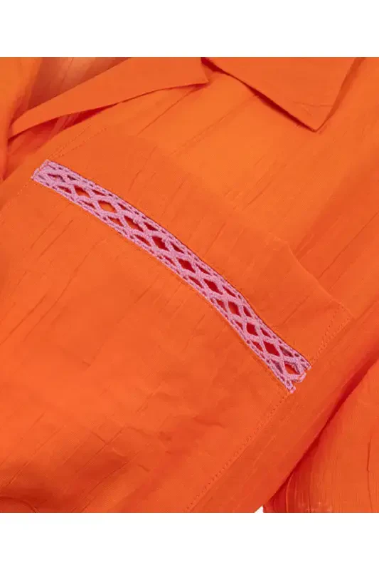 Рубашка в контрастную полоску - 4