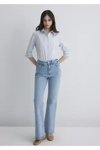 Рубашка в полоску синяя Regular Fit / Normal Kesim 121 - 3