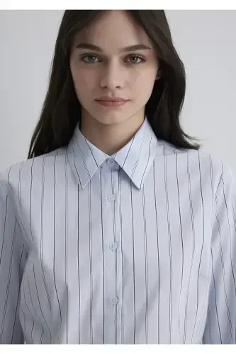 Рубашка в полоску синяя Regular Fit / Normal Kesim 121 - 6