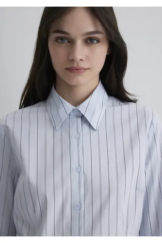 Рубашка в полоску синяя Regular Fit / Normal Kesim 121 - 6