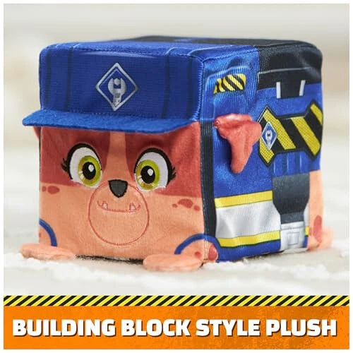 Rubble & Crew Stuffed Animals, Mix, 4-Inch Cube-Shaped Plush Toy for Kids Ages 3 and Up - Rubble (1)