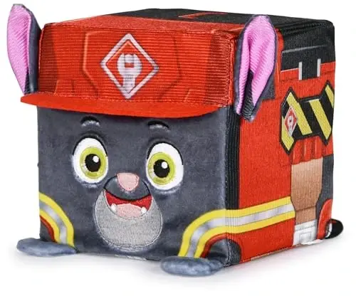 Rubble & Crew Peluş Oyuncaklar, Şarj Aleti, 3 Yaş ve Üzeri Çocuklar için 4 İnç Küp Şeklinde Peluş Oyuncak 