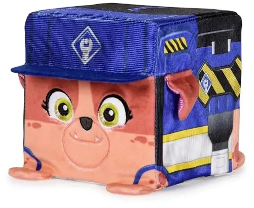 Rubble & Crew Stuffed Animals, Mix, 4-Inch Cube-Shaped Plush Toy for Kids Ages 3 and Up - 1