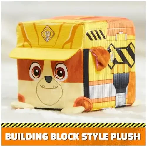 Rubble & Crew Stuffed Animals, Rubble, 4-Inch Cube-Shaped Plush Toy for Kids Ages 3 and Up - 2