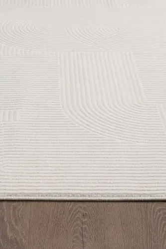 RUBY Serisi 4m2 6m2 Yolluk Salon Oturma Odası Çocuk Odası Koridor Halısı Modelleri-KREM - 5