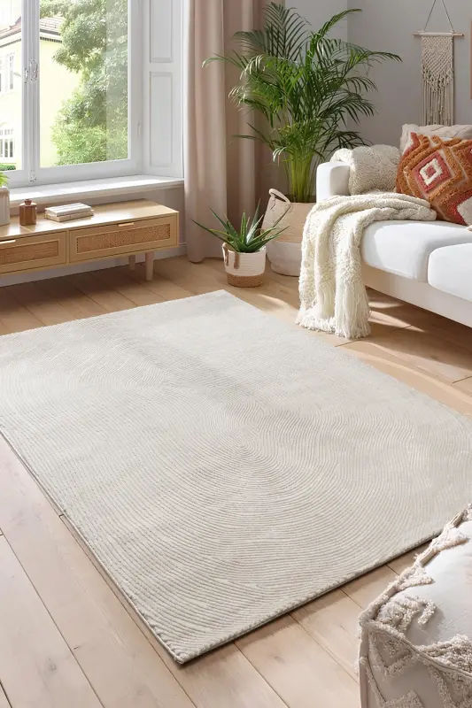 RUBY Serisi 4m2 6m2 Yolluk Salon Oturma Odası Çocuk Odası Koridor Halısı Modelleri-Bej - 2