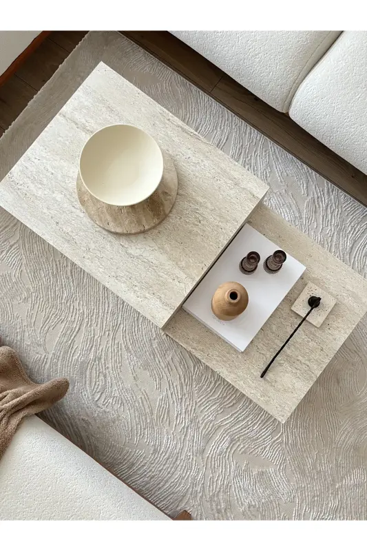 RUBY Serisi 4m2 6m2 Yolluk Salon Oturma Odası Çocuk Odası Koridor Halısı Modelleri-Ekru - 2