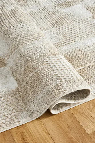 RUBY Serisi 4m2 6m2 Yolluk Salon Oturma Odası Çocuk Odası Koridor Halısı Modelleri-Kahverengi - 3