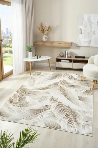 RUBY Serisi 4m2 6m2 Yolluk Salon Oturma Odası Çocuk Odası Koridor Halısı Modelleri-Sarı 