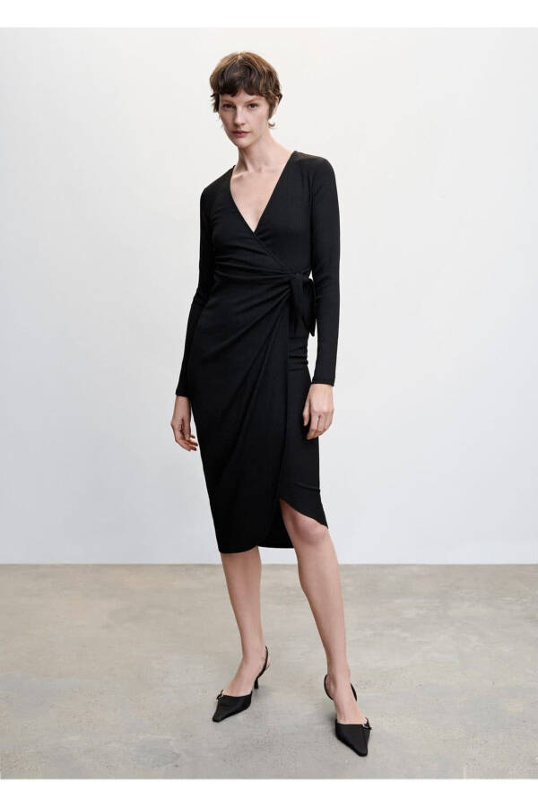 Ruched Envelope Dress - 2
