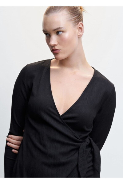 Ruched Envelope Dress - 5