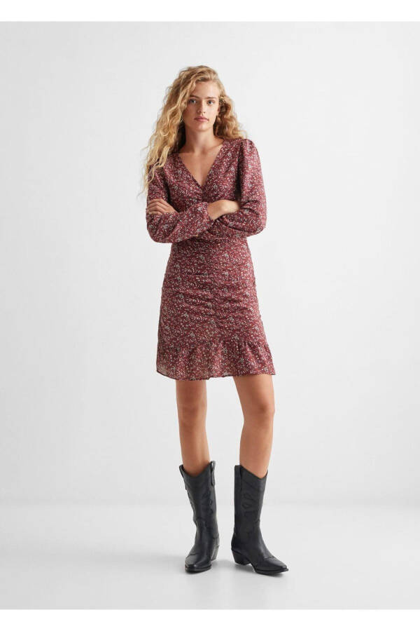 Ruched floral dress - 2