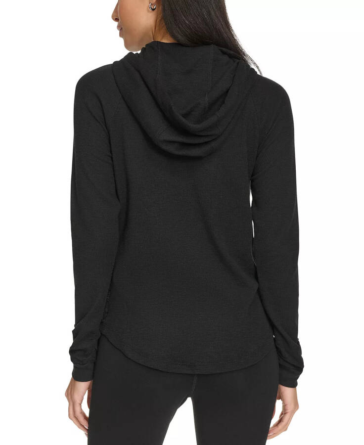 Ruched-Sleeve Zip Hoodie, XS-3X Black - 5