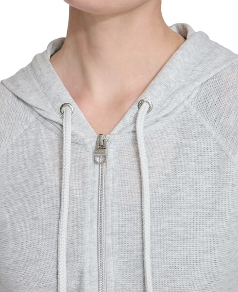 Ruched-Sleeve Zip Hoodie, XS-3X Optic Heather - 10