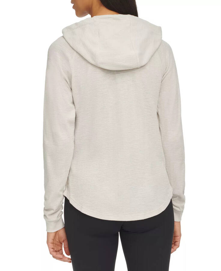 Ruched-Sleeve Zip Hoodie, XS-3X Porcini - 2