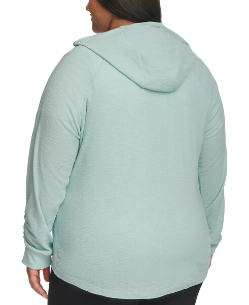 Ruched-Sleeve Zip Hoodie, XS-3X Sea Level - 8