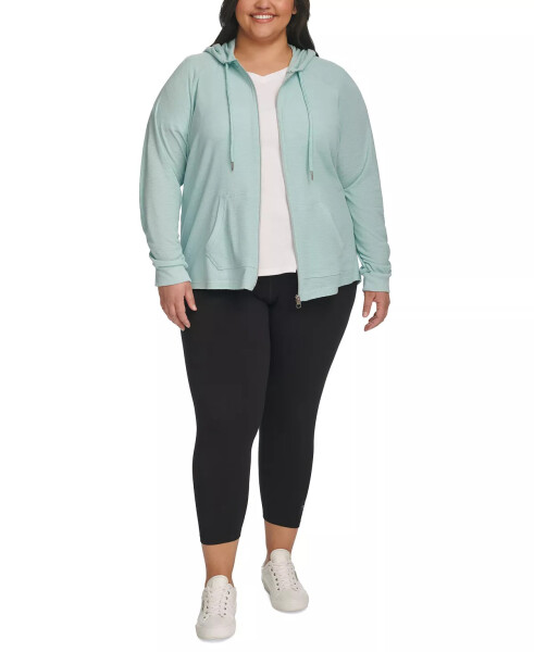 Ruched-Sleeve Zip Hoodie, XS-3X Sea Level - 10