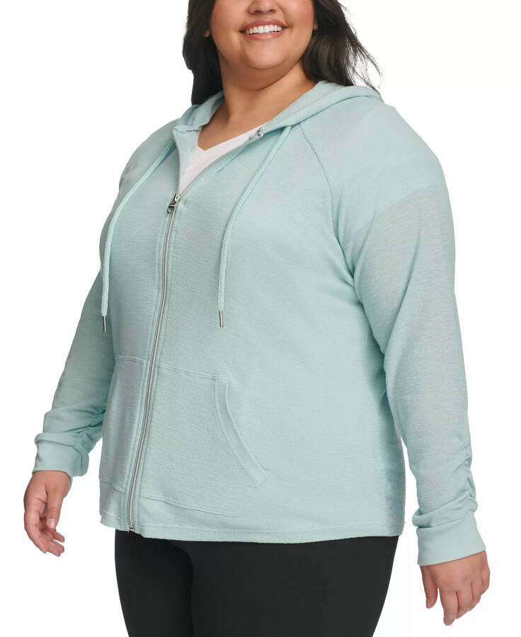 Ruched-Sleeve Zip Hoodie, XS-3X Sea Level - 11