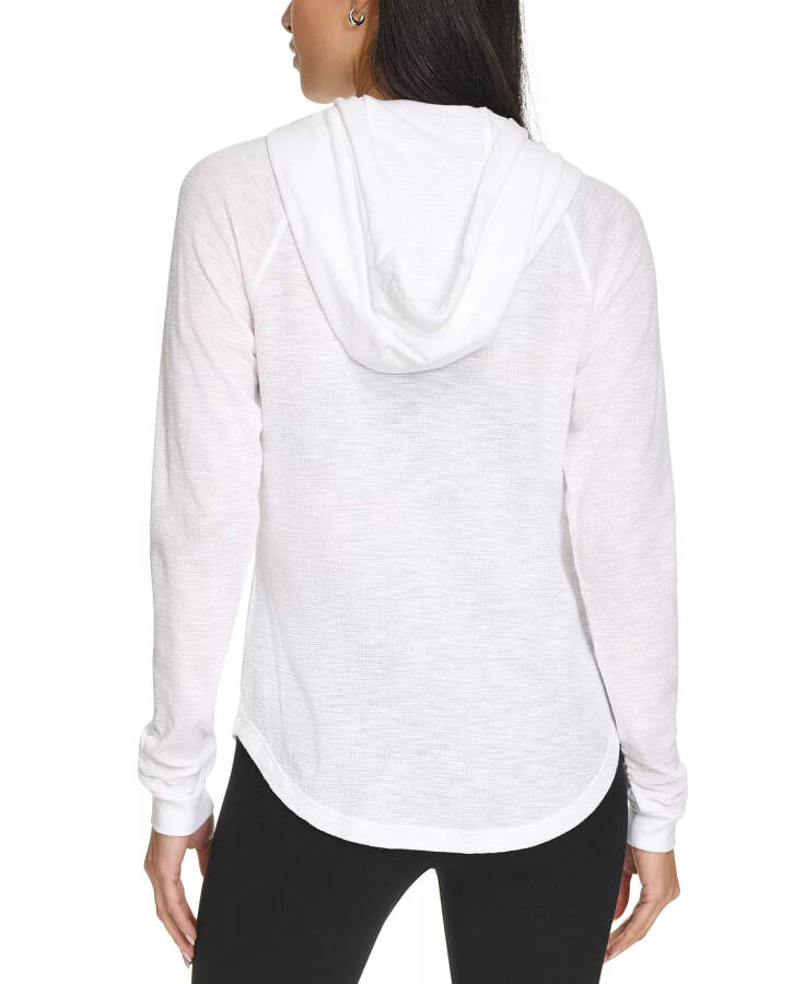 Ruched-Sleeve Zip Hoodie, XS-3X White - 4