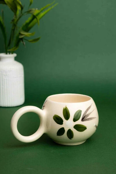 Ручная работа керамический набор из 6 кофейных чашек, двойные кружки, керамическая цветная чашка для кофе с листьями, кружка - 4