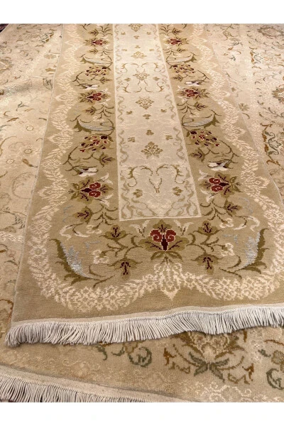 El Dokuma Ottoman uşak yolluk ipek yün karışımı 300x80 - 3